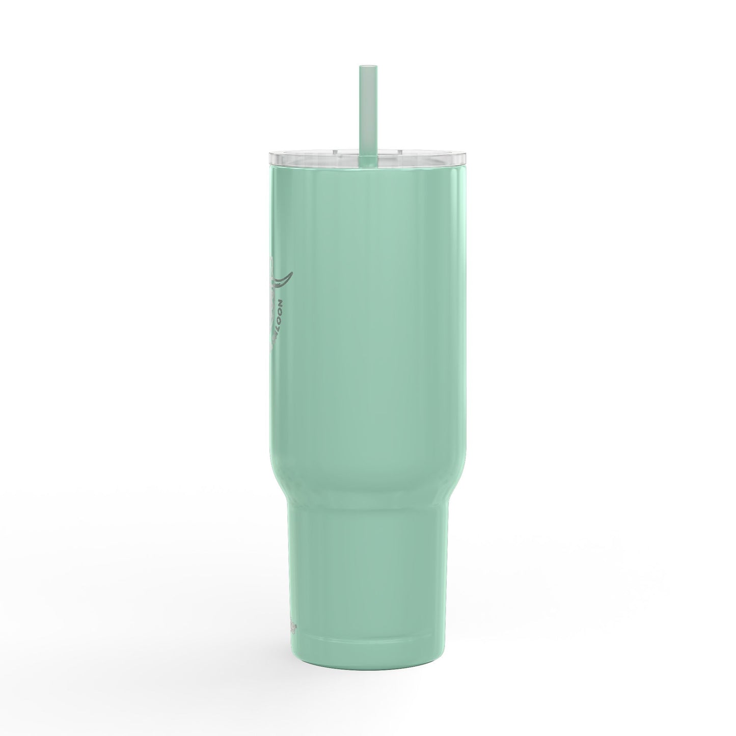 Engraved 40oz Insulated Tumbler — Mint Travel Mug with Lid & Straw