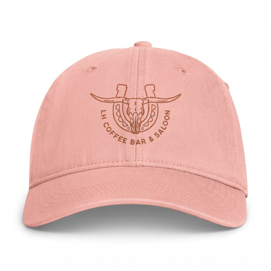 Coastal Washed Cap – Embroidered Longhorn Logo Dad Hat (Seafoam)