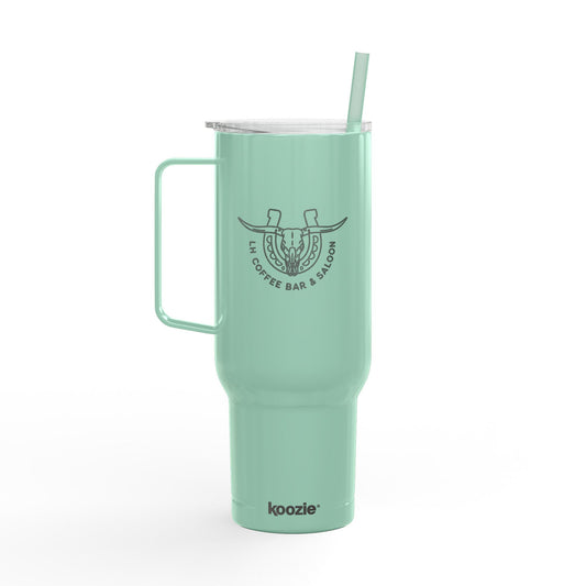 Engraved 40oz Insulated Tumbler — Mint Travel Mug with Lid & Straw