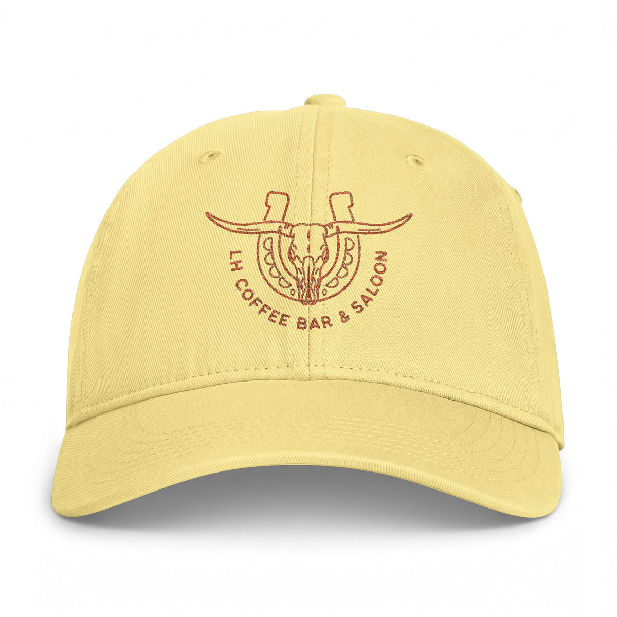 Coastal Washed Cap – Embroidered Longhorn Logo Dad Hat (Seafoam)