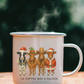 Enamel Christmas Cow Mug
